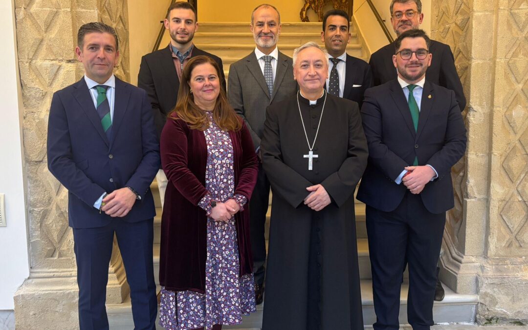 Los pregoneros de Asidonia, con el obispo