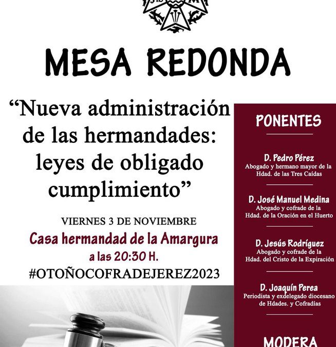 Primera mesa redonda del ciclo ‘Otoño Cofrade 2023’