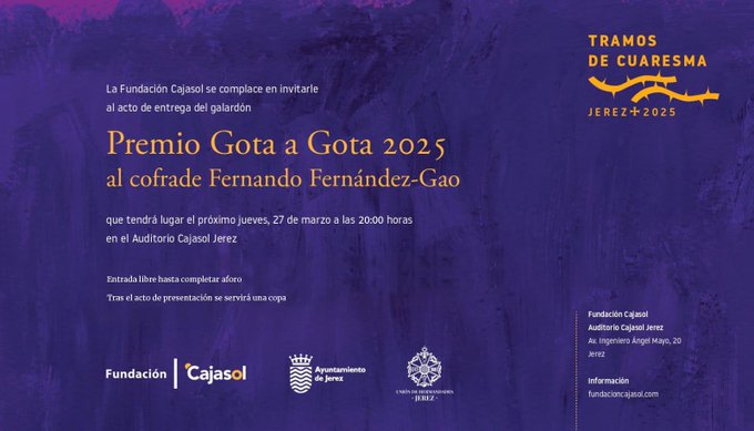 Galardón ‘Gota a Gota’ para Fernando Fernández-Gao